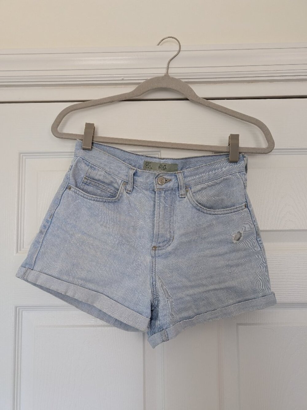 Topshop Moto - Light Wash Denim Shorts - Size 2